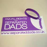 Separated Dads Car Sticker Wristband